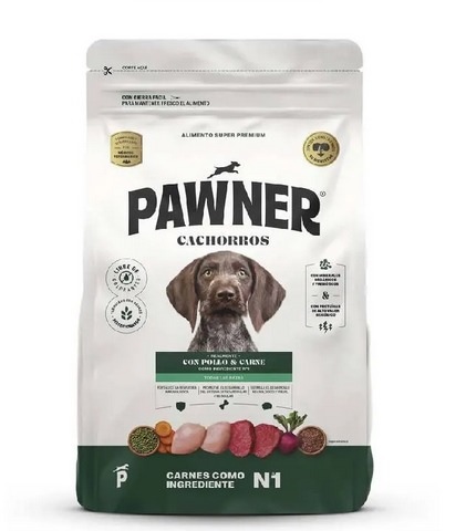 Pawner Perro Cachorro sabor Pollo y Carne 15kg